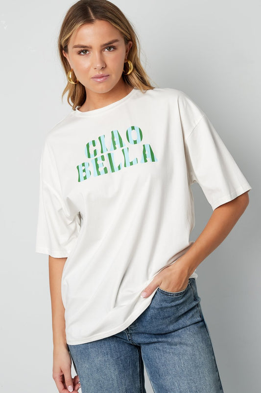 T-shirt Ciao Bella White