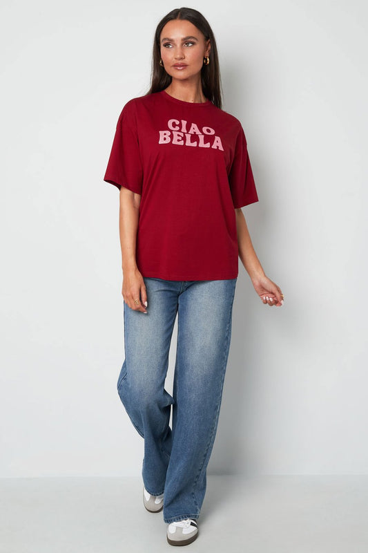 T-shirt Ciao Bella Red